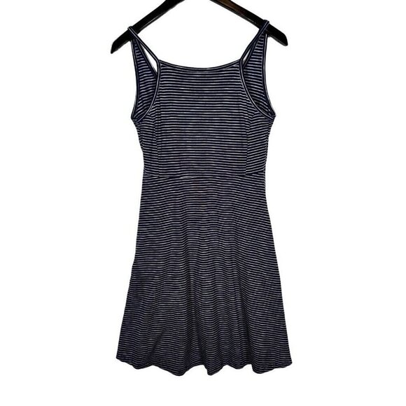Toad & Co Nautical Blue Striped Sleeveless Dress Size S Athletic Tennis Pockets - Picture 2 of 8